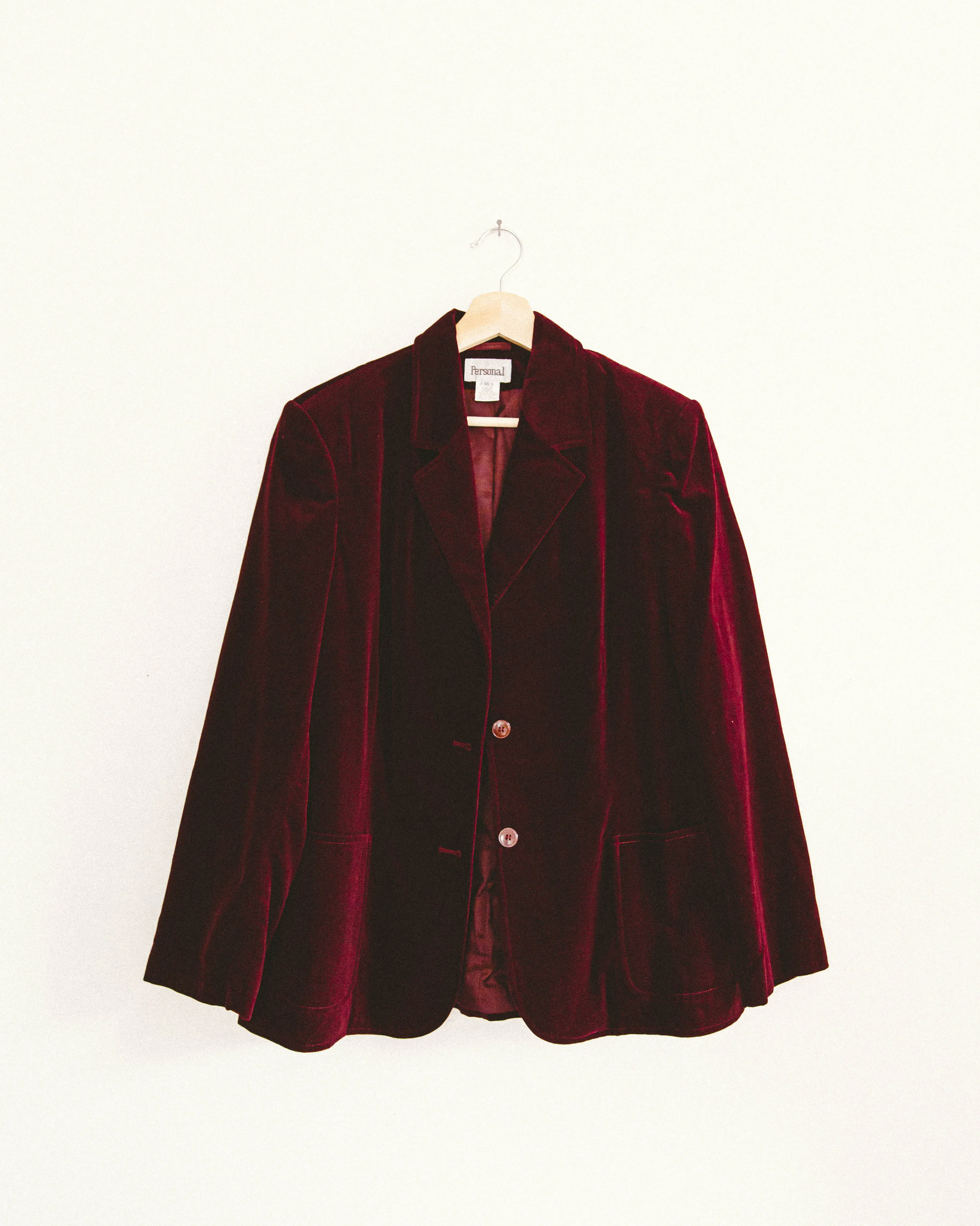 70's Burgundy Velvet Blazer