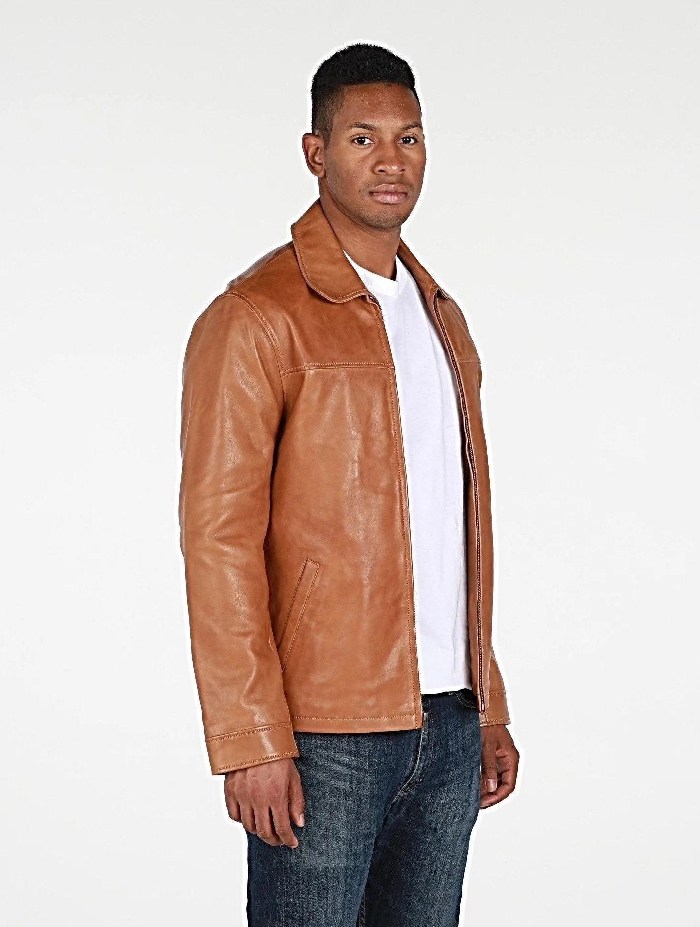 Abbyse Mens Leather Jacket Lambskin