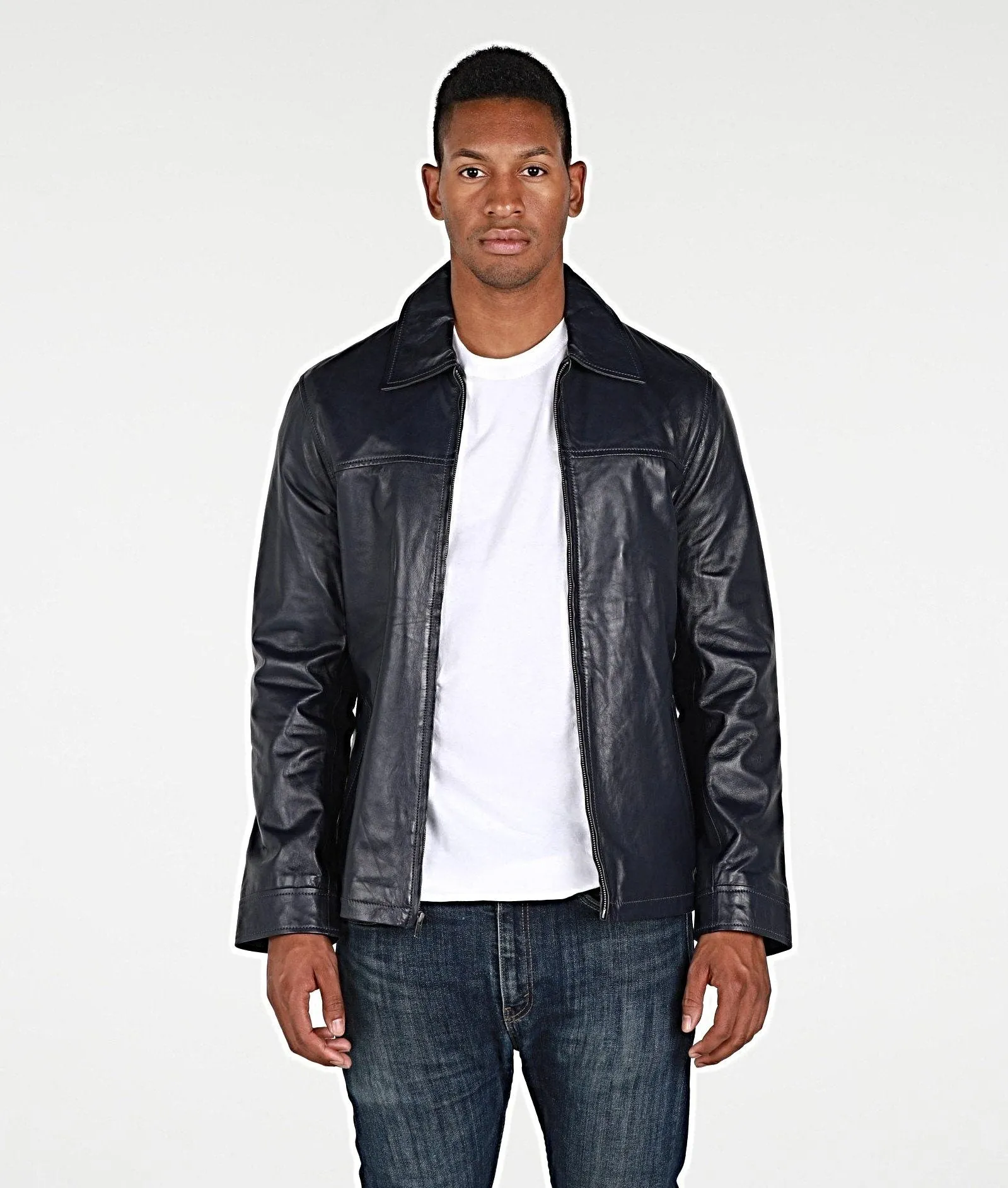 Abbyse Mens Leather Jacket Lambskin