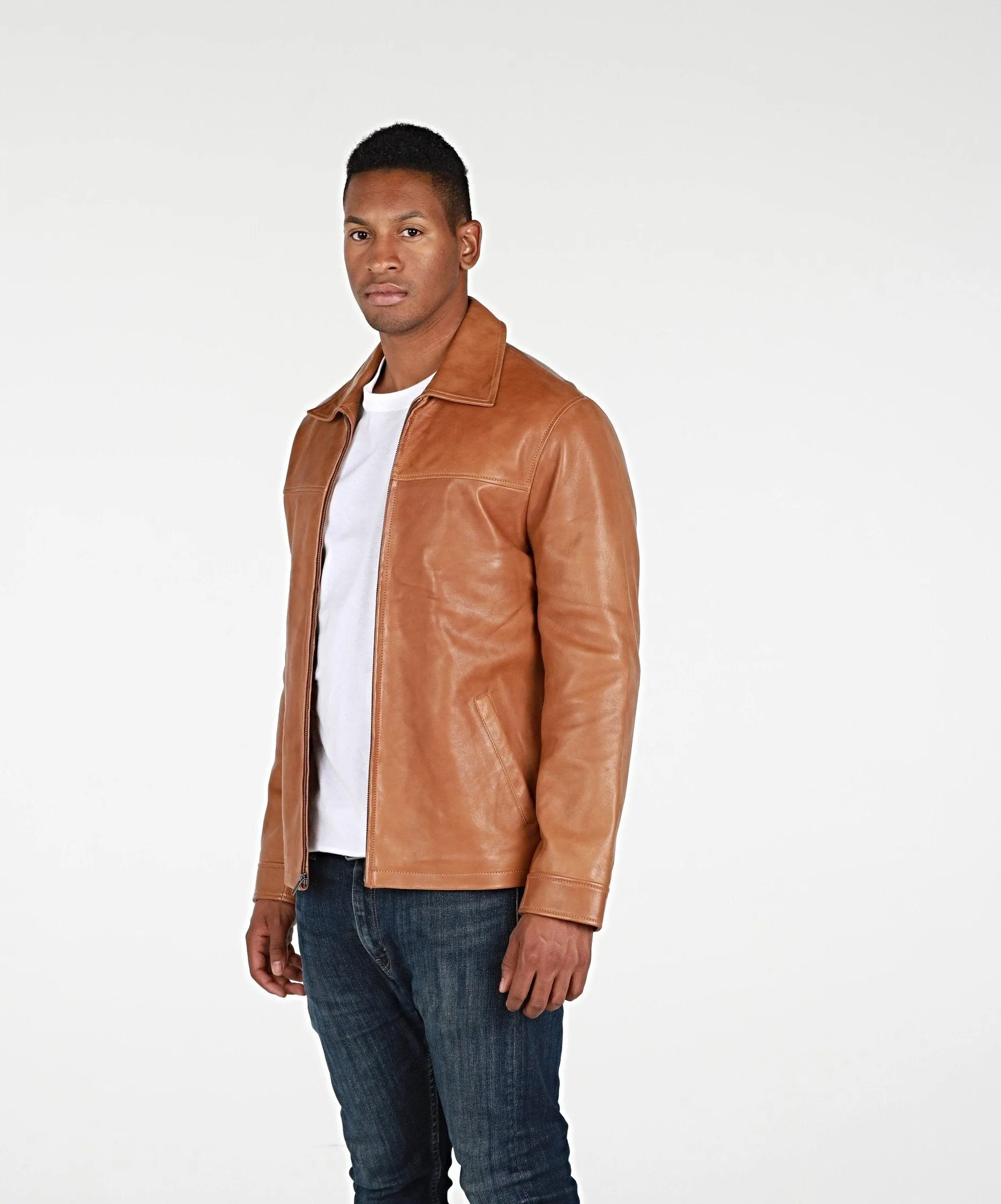 Abbyse Mens Leather Jacket Lambskin