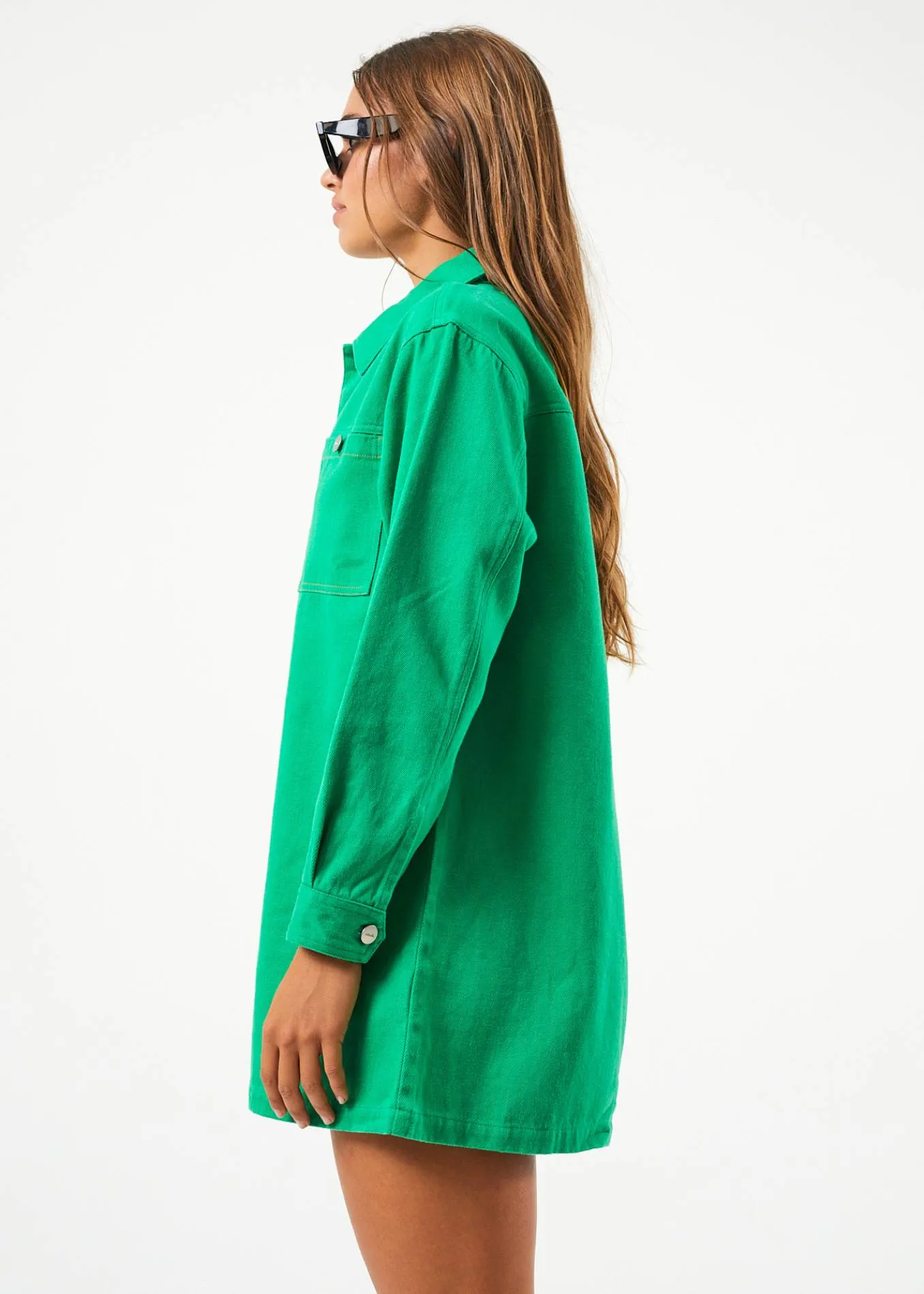 AFENDS Womens Sleepy Hollow Tori - Twill Dress - Forest