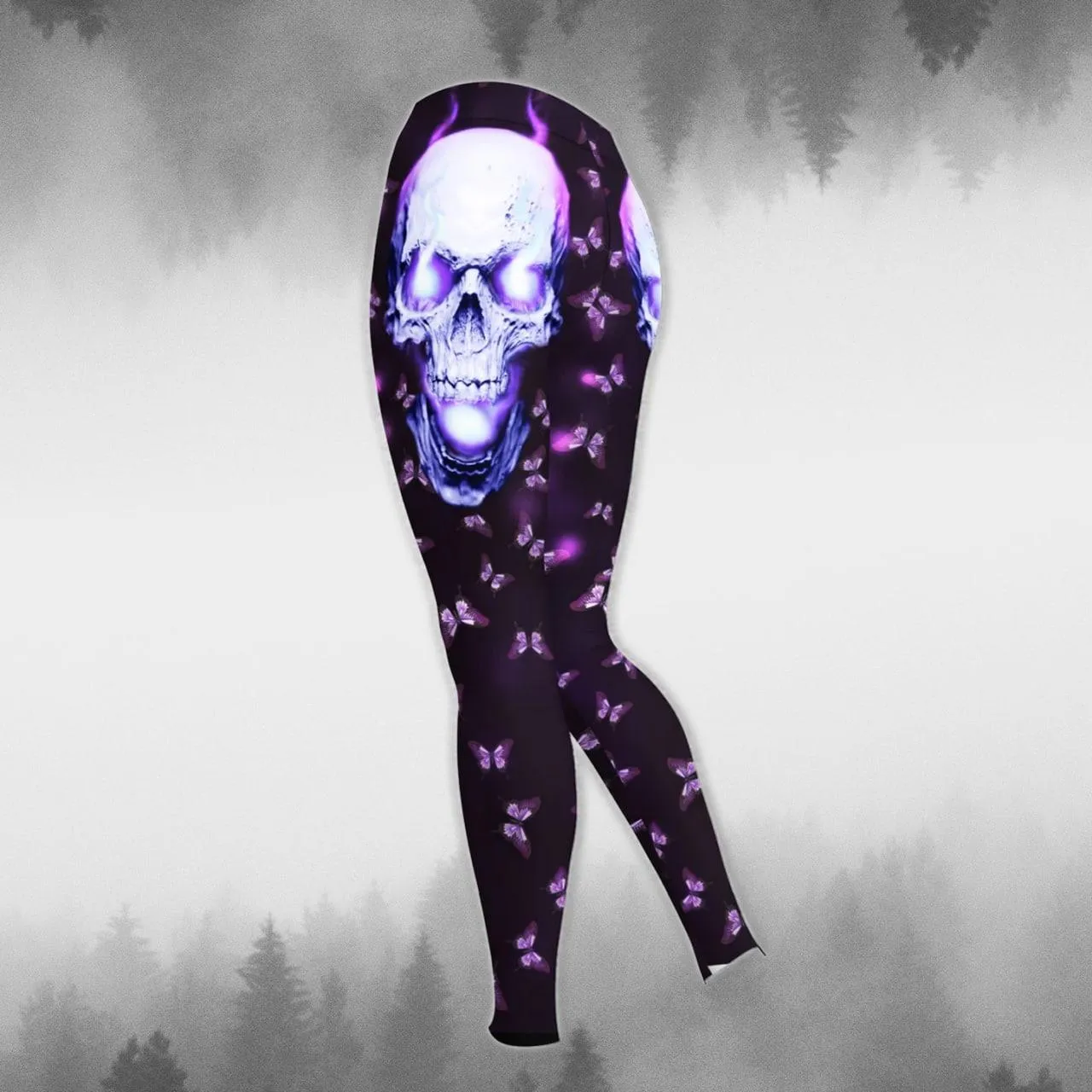 Attractive Butter Smoke Skull Combo Hoodie and Leggings
