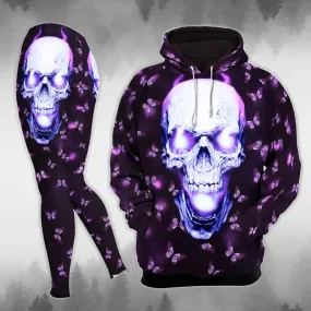 Attractive Butter Smoke Skull Combo Hoodie and Leggings