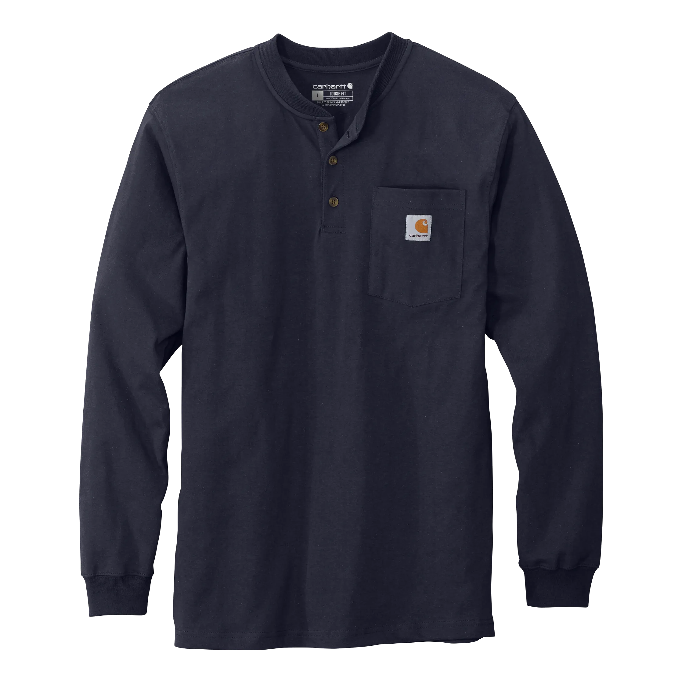 B2422 Long Sleeve Henley T-Shirt