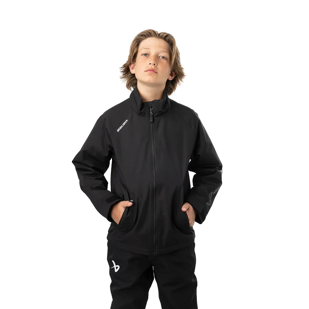 BAUER S24 TEAM MIDWEIGHT JACKET YTH-BLACK