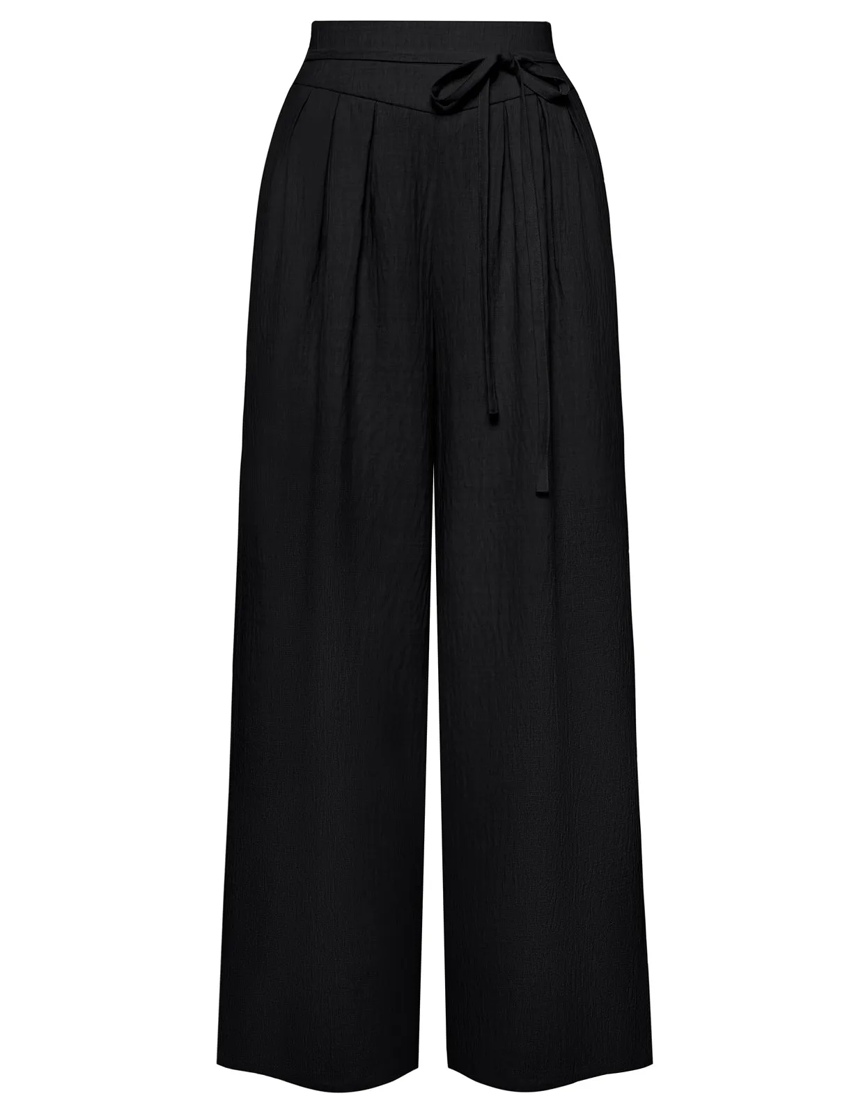 BP Women Vintage Wide Leg Pants Elastic Waist Pleated Palazzo Pants