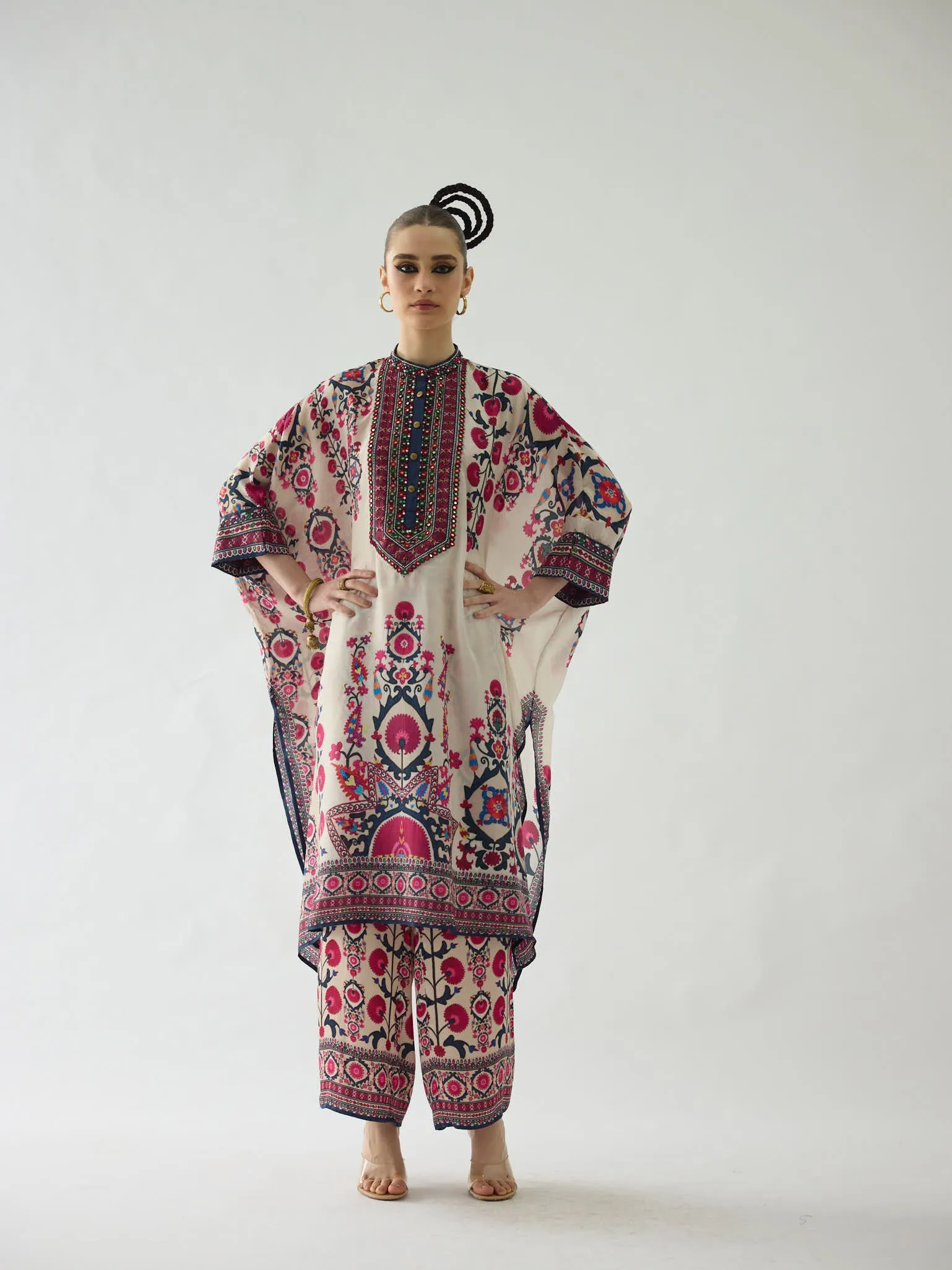 Bukhara Raspberry Chantelle Tunic Set