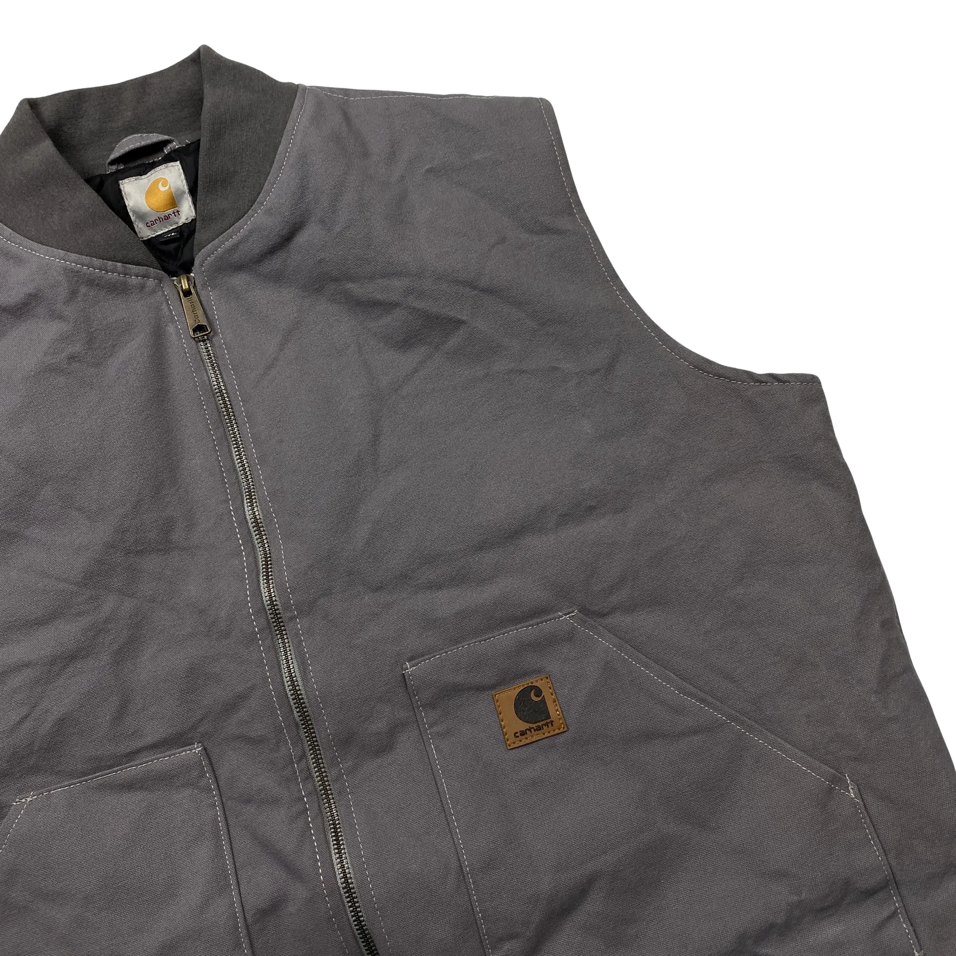 Carhartt Grey Reworked Quilted Gilet - XL