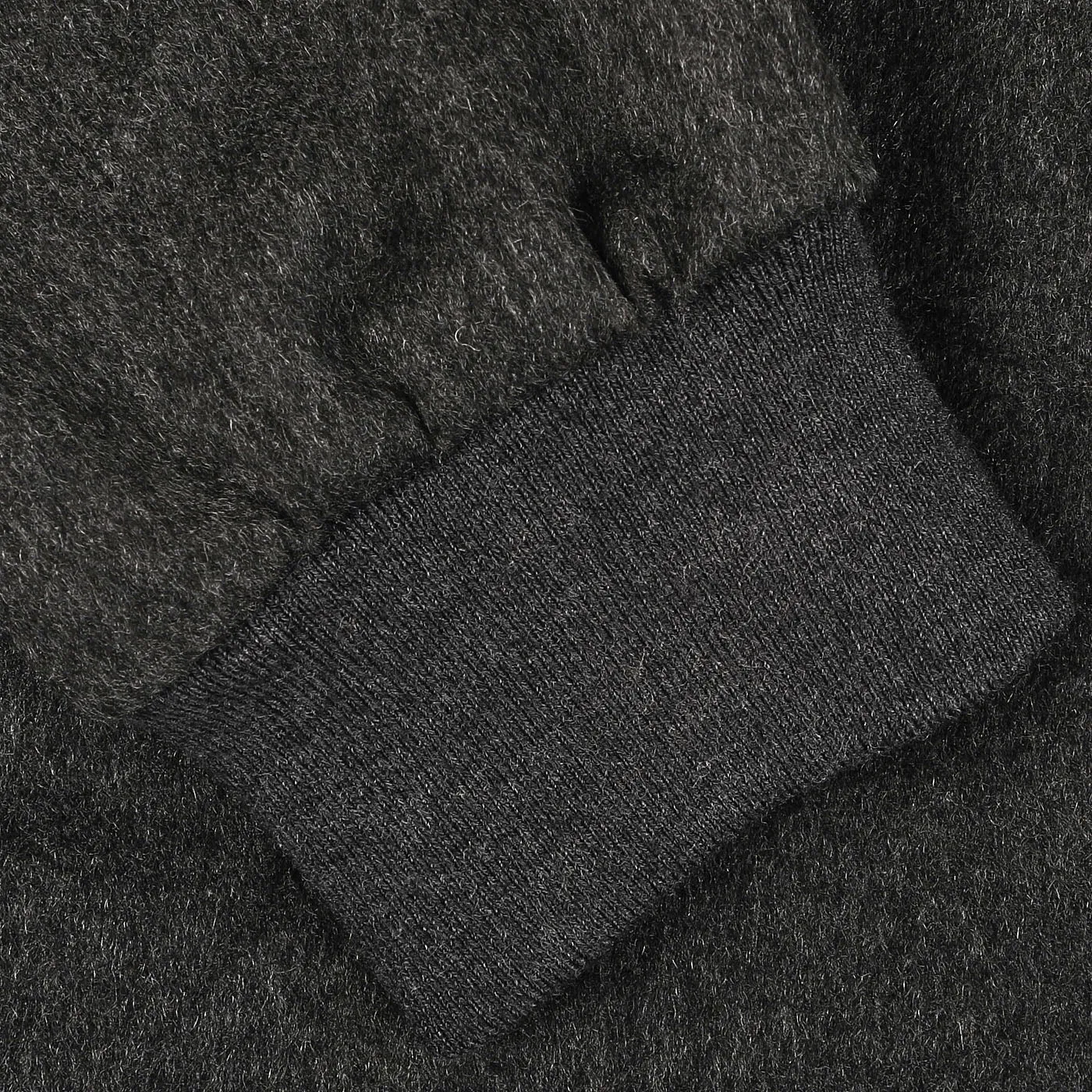 Charcoal Grey Cashmere Zip Blouson