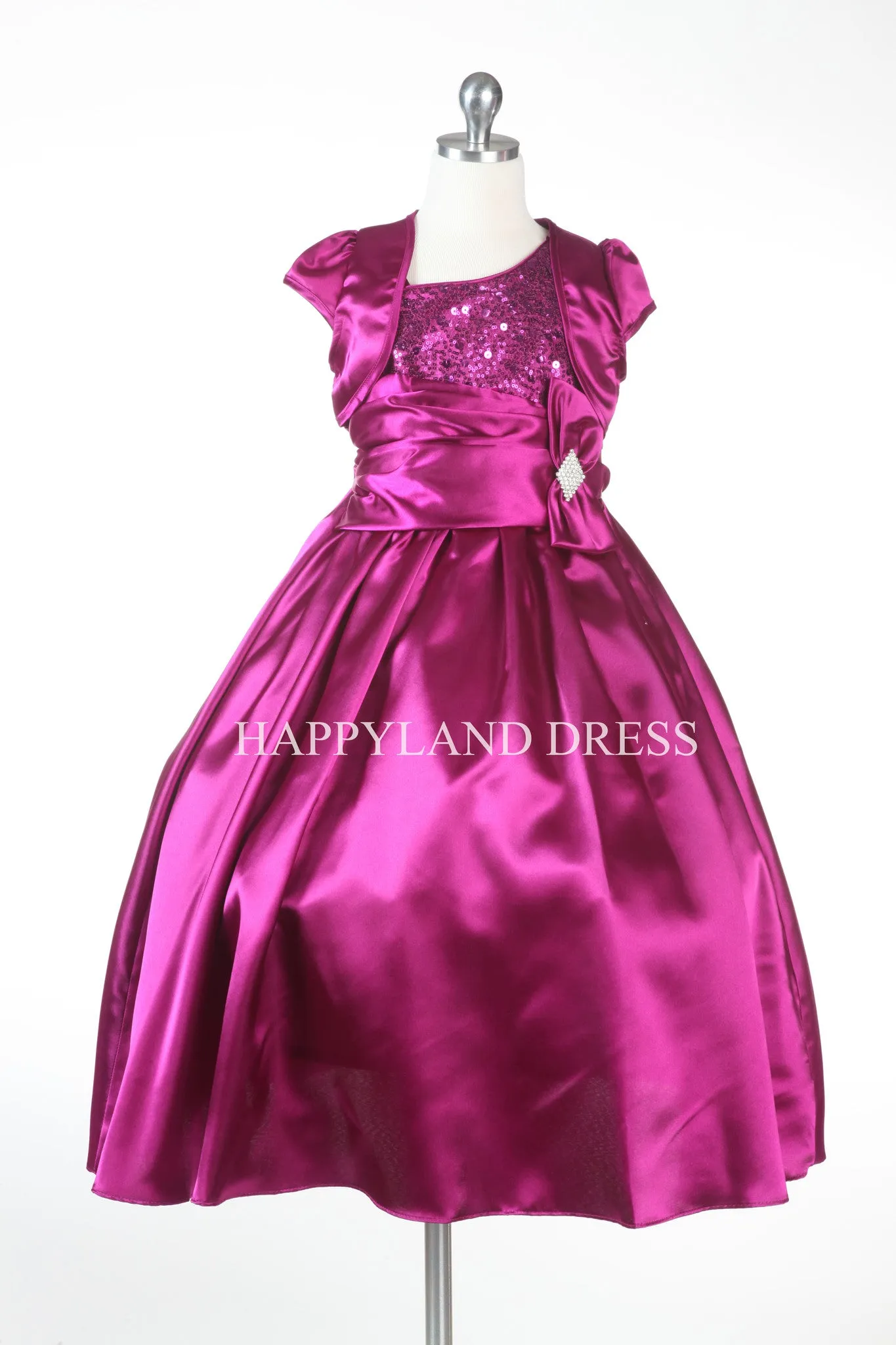 D6744 Sequin with Satin Dress (2 Diff. Colors)