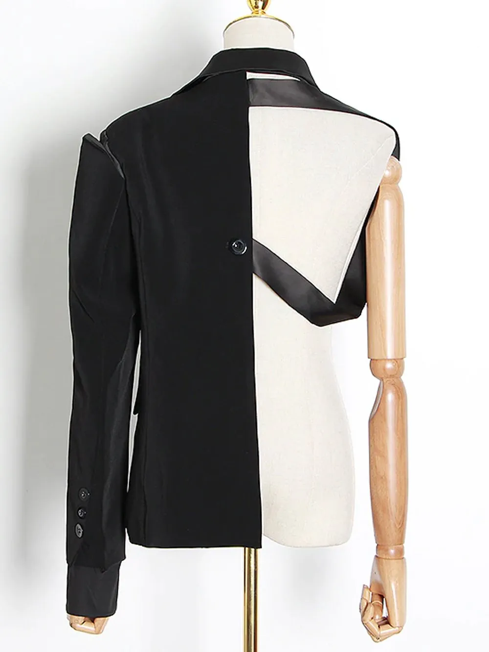 Deconstructed Satin Blazer