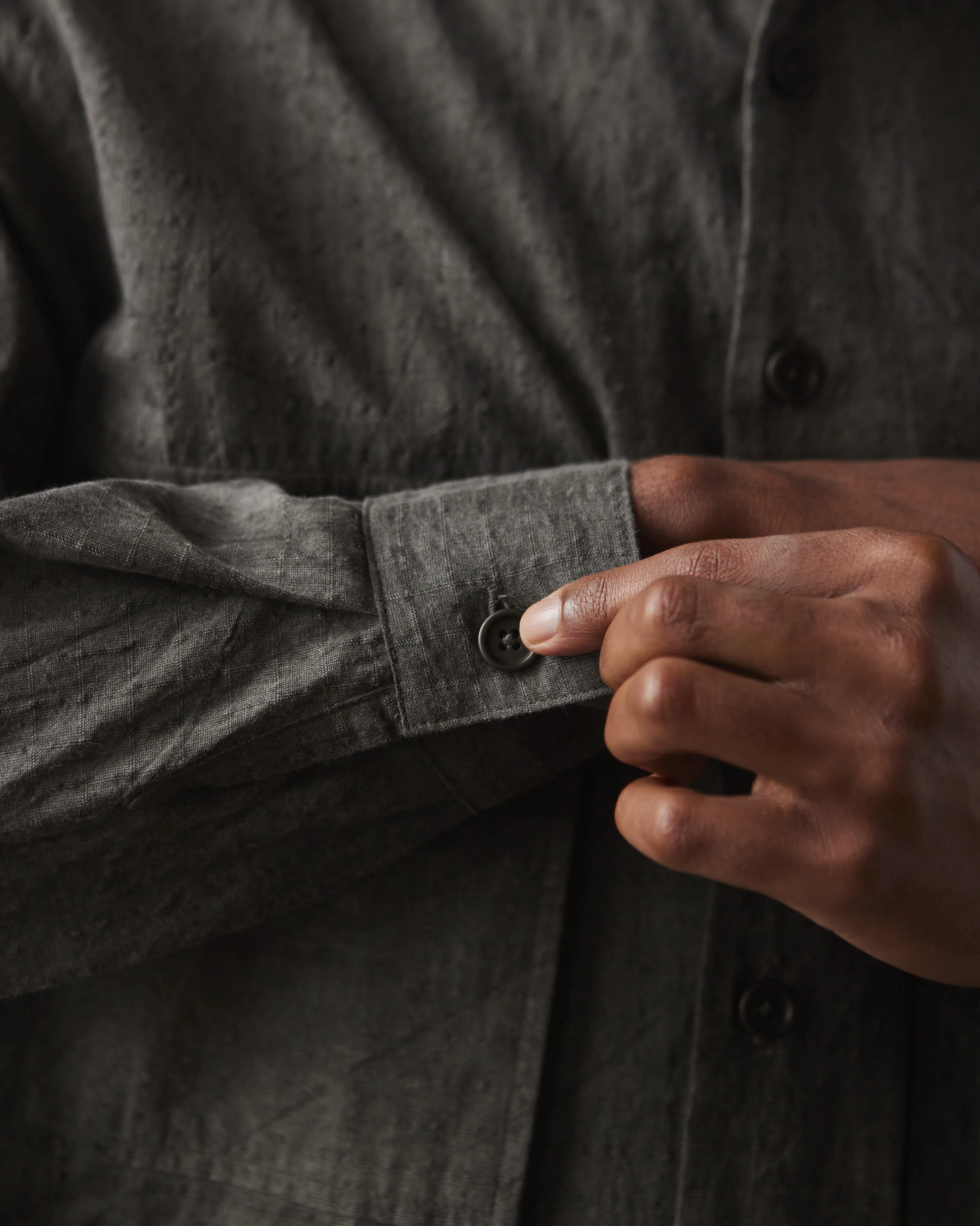 Evan Kinori Sumi Ink Big Shirt, Charcoal