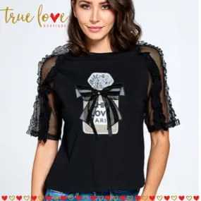 Fashion Sleeve Graphic Top