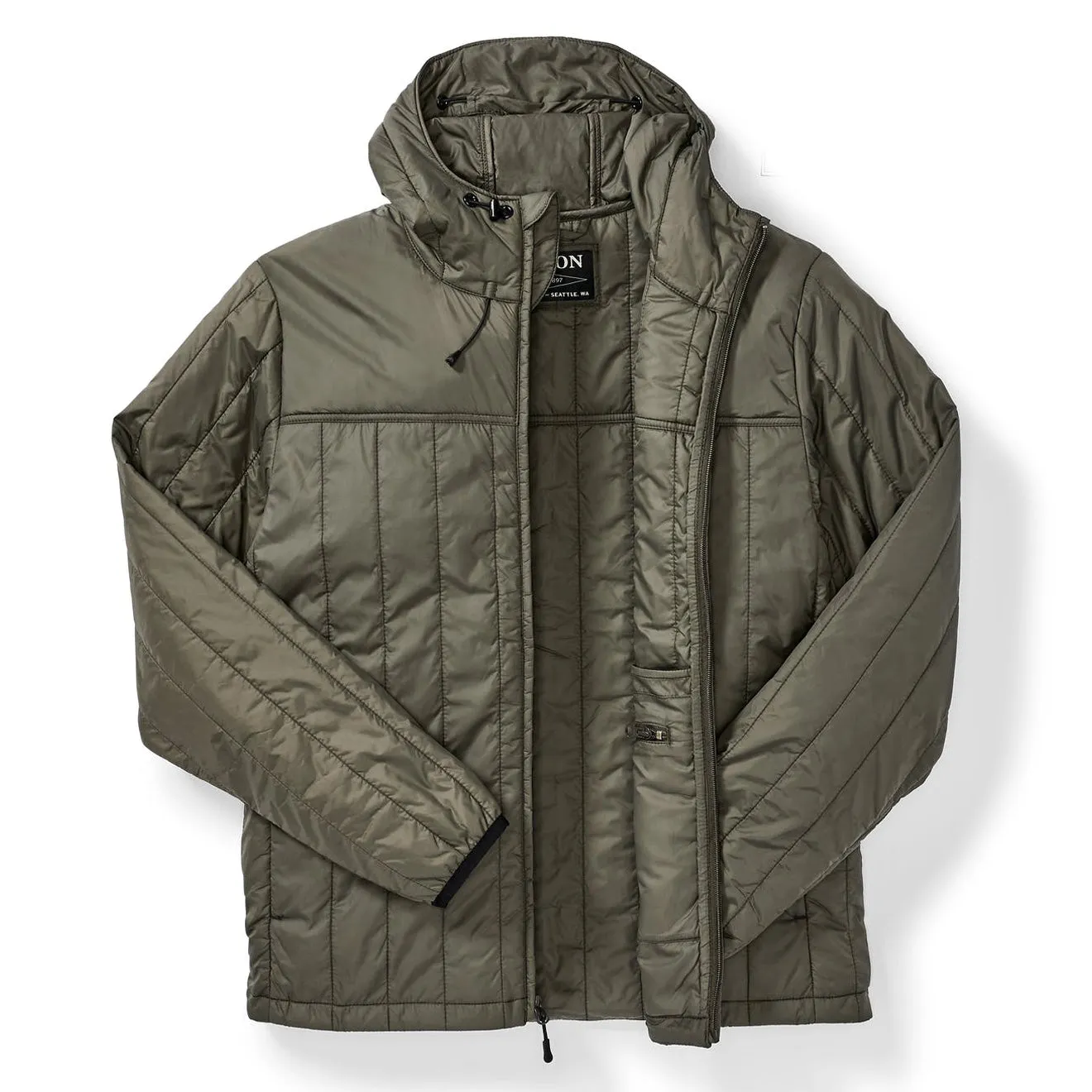 Filson Ultralight Hooded Jacket Olive Gray