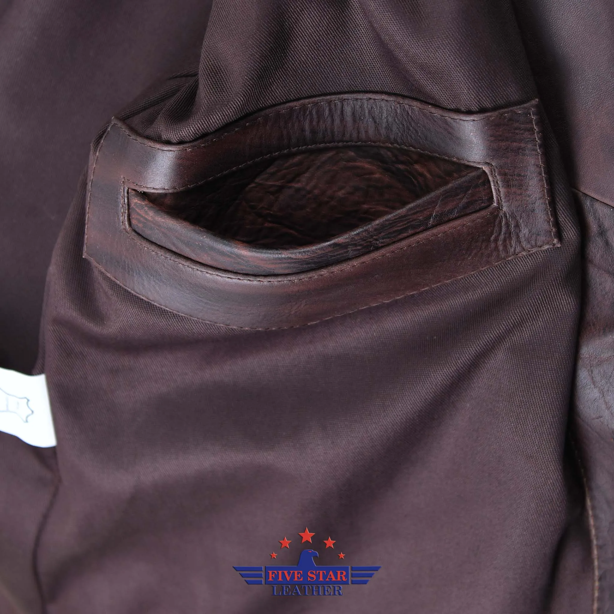 FiveStar leather Crusader Jacket Horse Hide Distressed Brown Leather