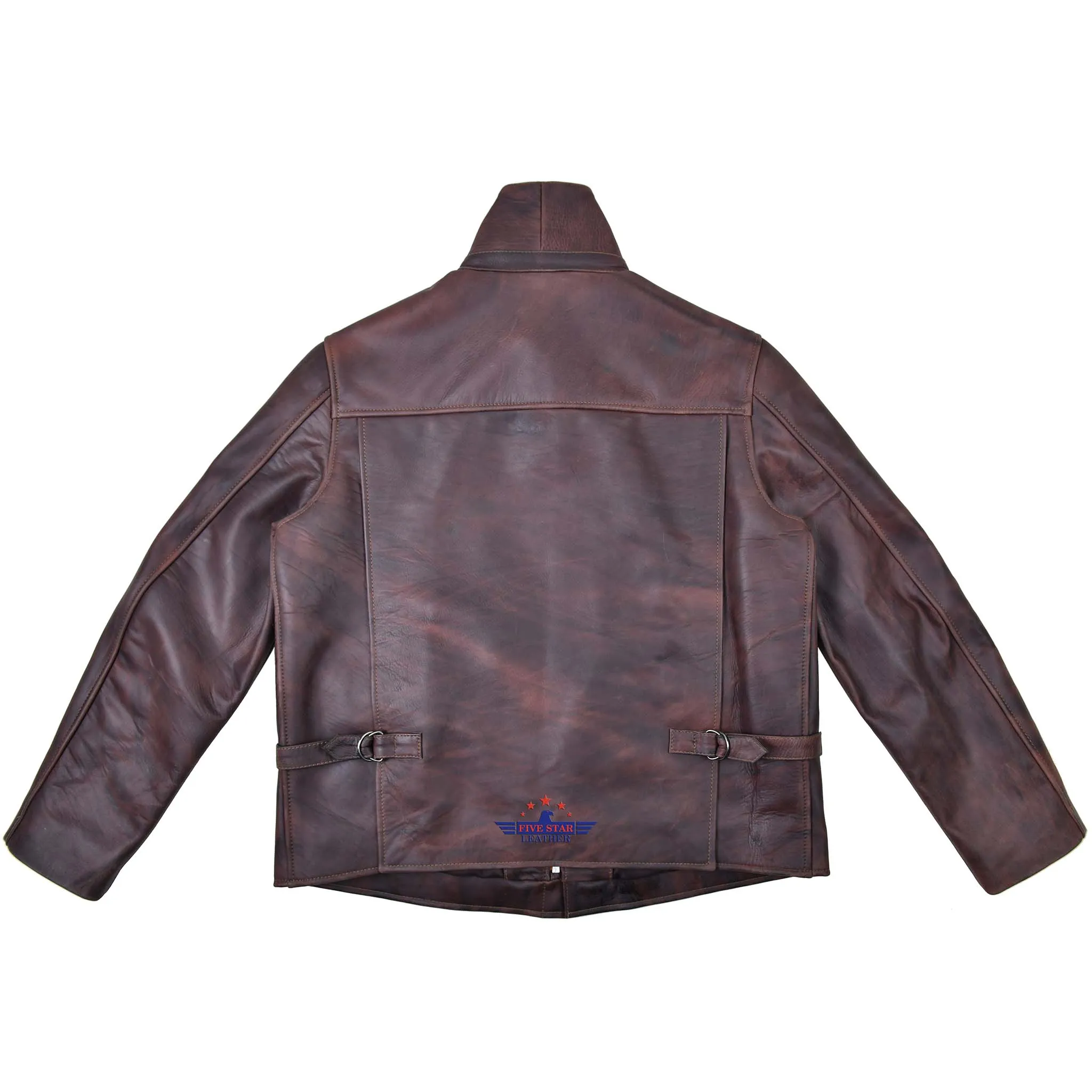 FiveStar leather Crusader Jacket Horse Hide Distressed Brown Leather