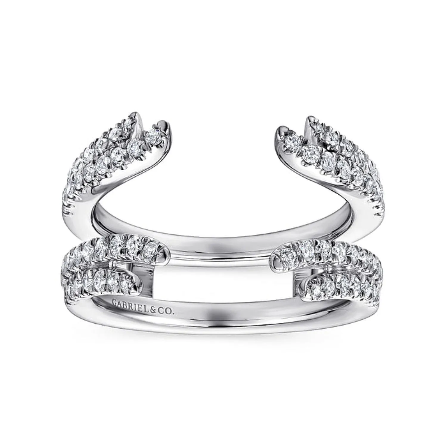 Gabriel & Co. Two Row Diamond "Flair" Enhancer Band