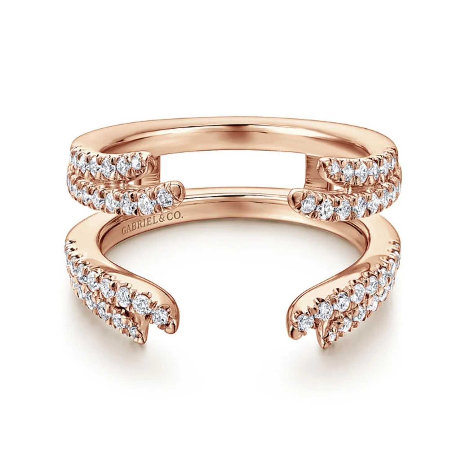 Gabriel & Co. Two Row Diamond "Flair" Enhancer Band