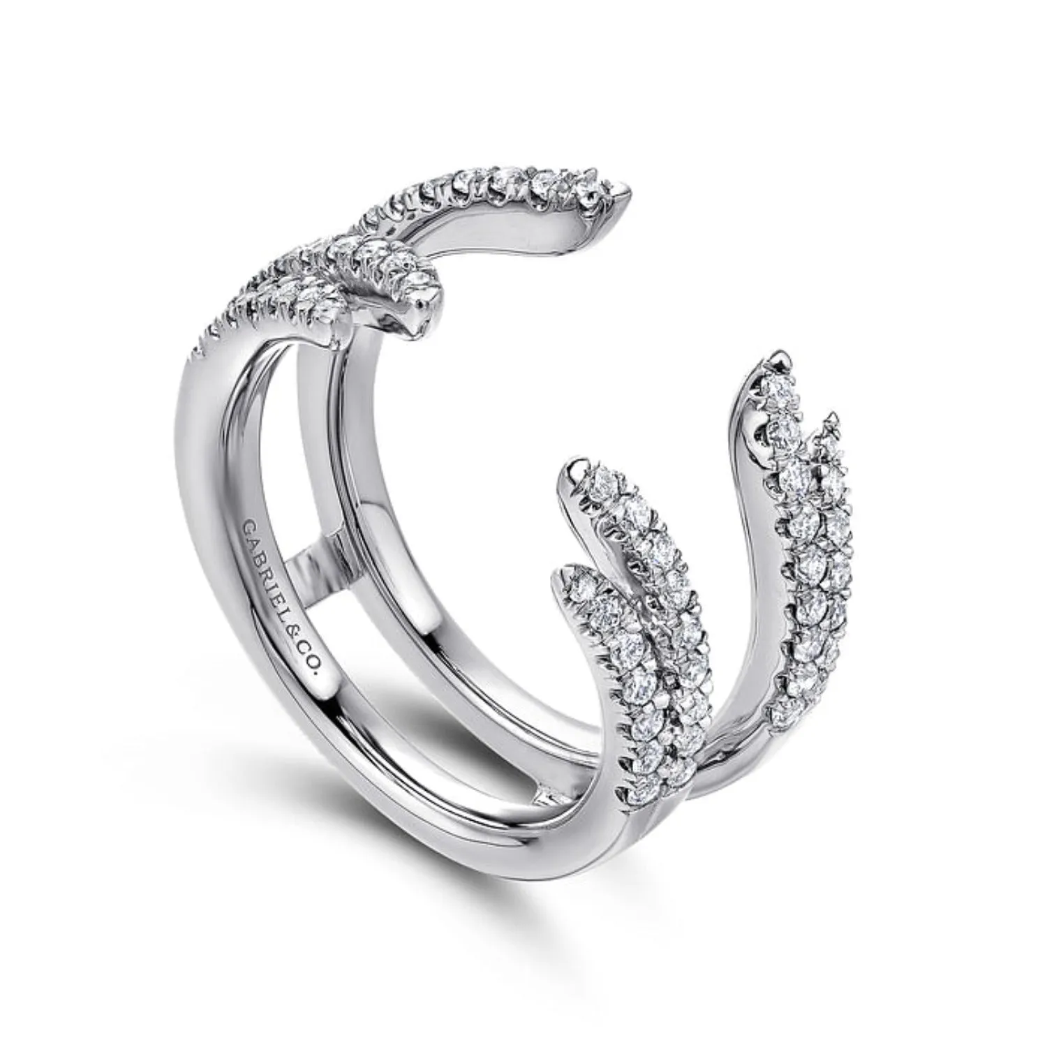 Gabriel & Co. Two Row Diamond "Flair" Enhancer Band