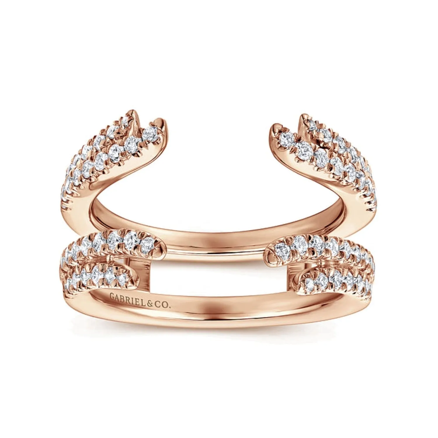 Gabriel & Co. Two Row Diamond "Flair" Enhancer Band