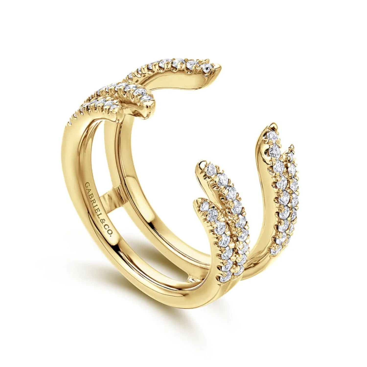 Gabriel & Co. Two Row Diamond "Flair" Enhancer Band