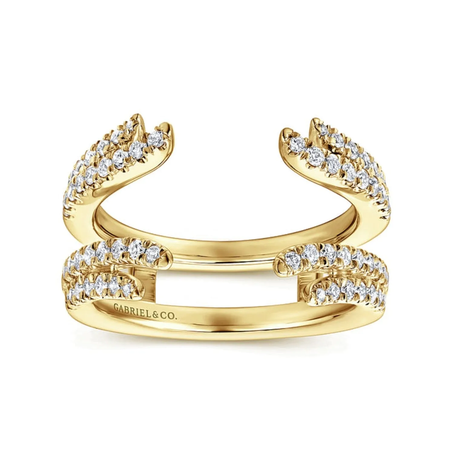 Gabriel & Co. Two Row Diamond "Flair" Enhancer Band