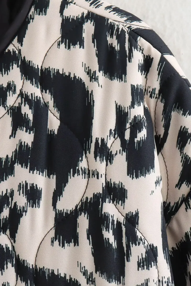 HCS1111 Abstract Allure Quilted Jacket Outerwear