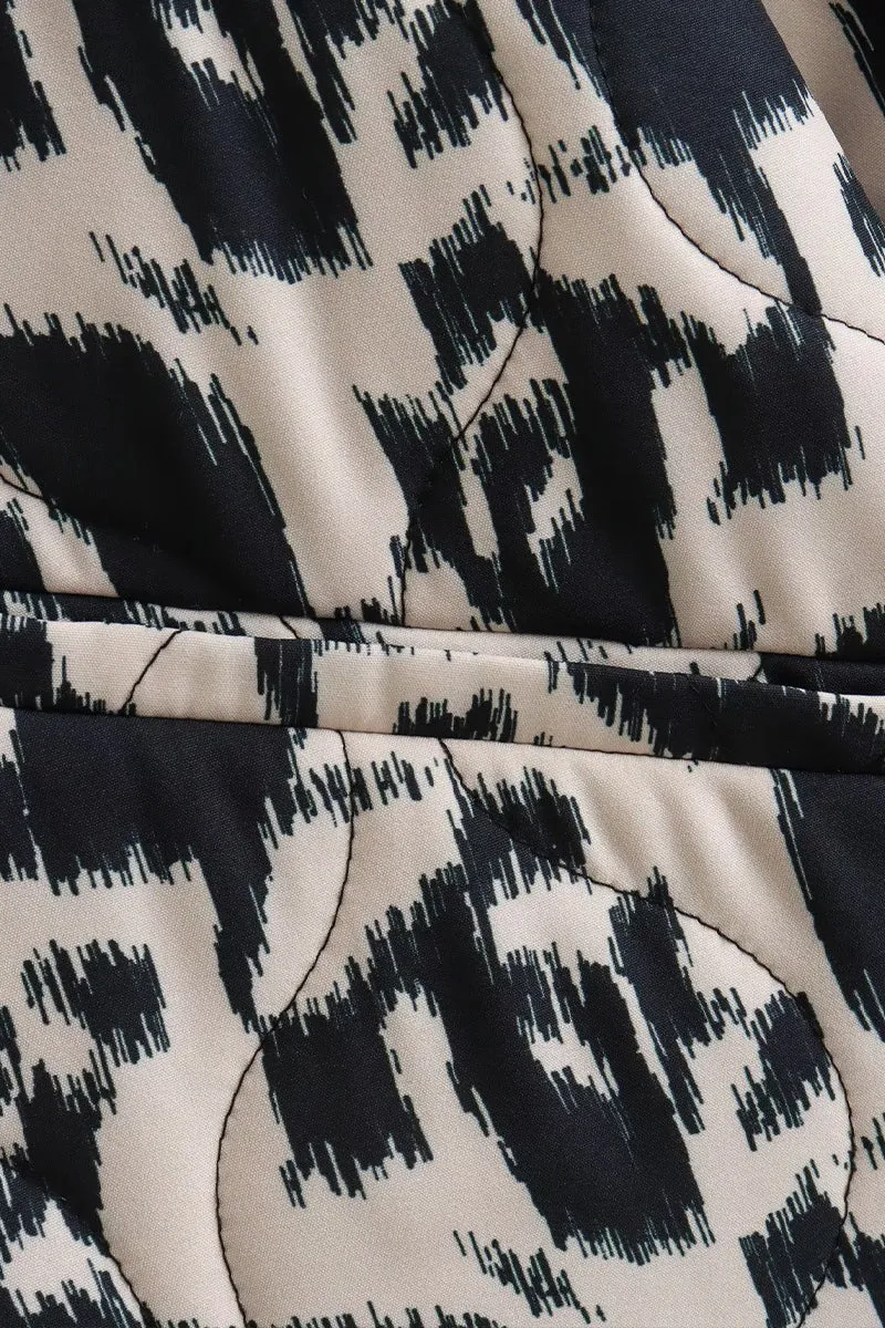 HCS1111 Abstract Allure Quilted Jacket Outerwear