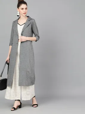 JACKET - Grey Woven Design Jacket