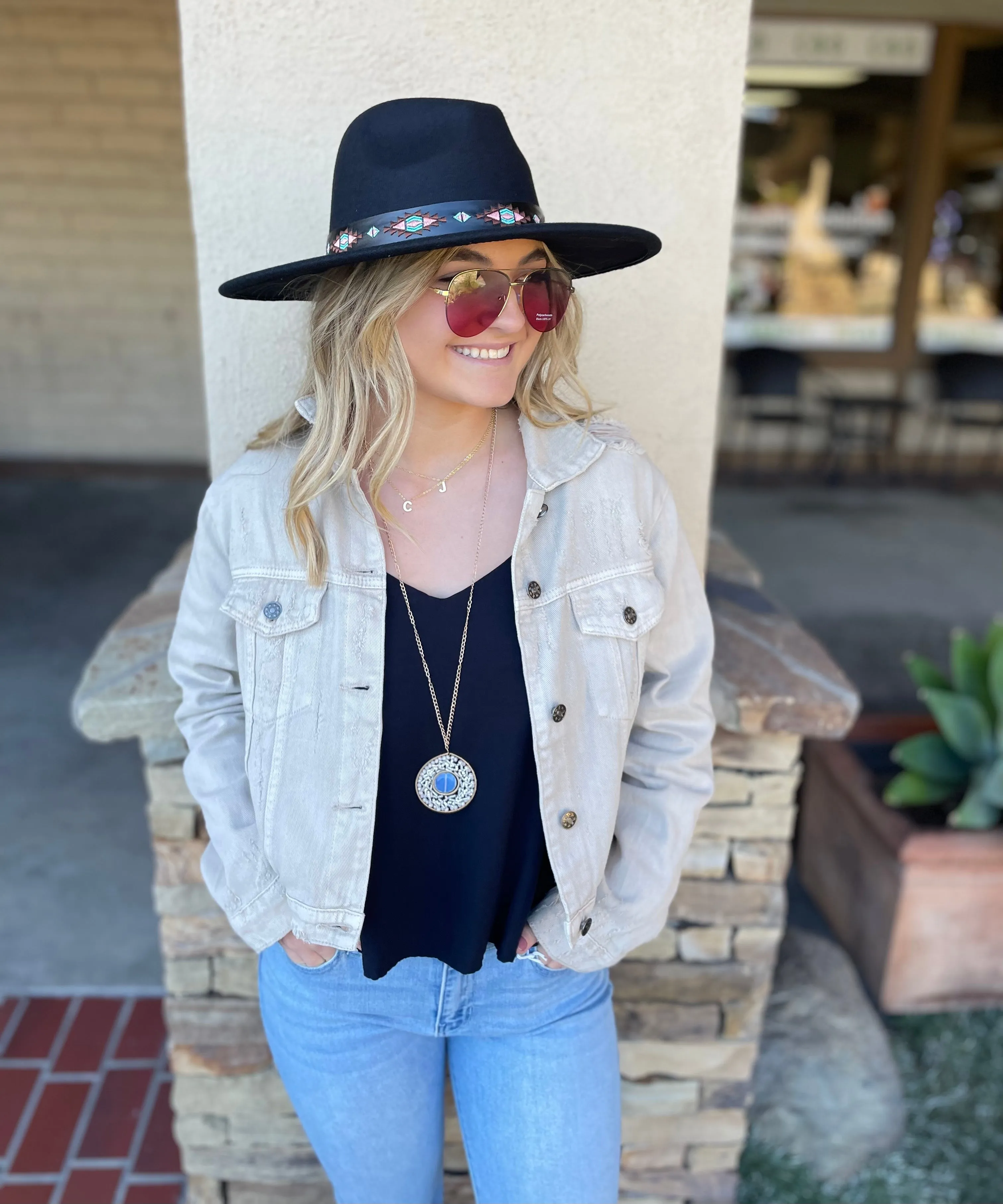 Josie Washed Taupe Soft Distressed Denim Jacket