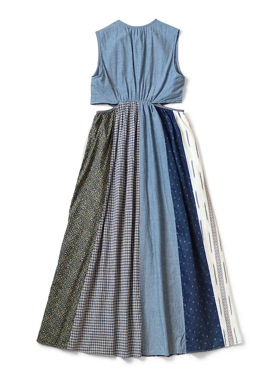 Kapital Patchwork SHRIMP Dress - Brown