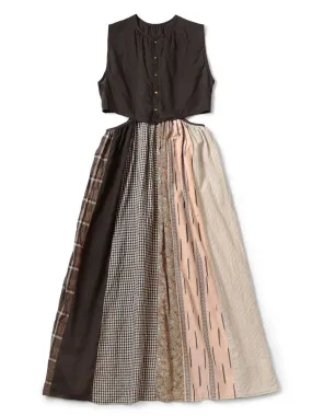 Kapital Patchwork SHRIMP Dress - Brown