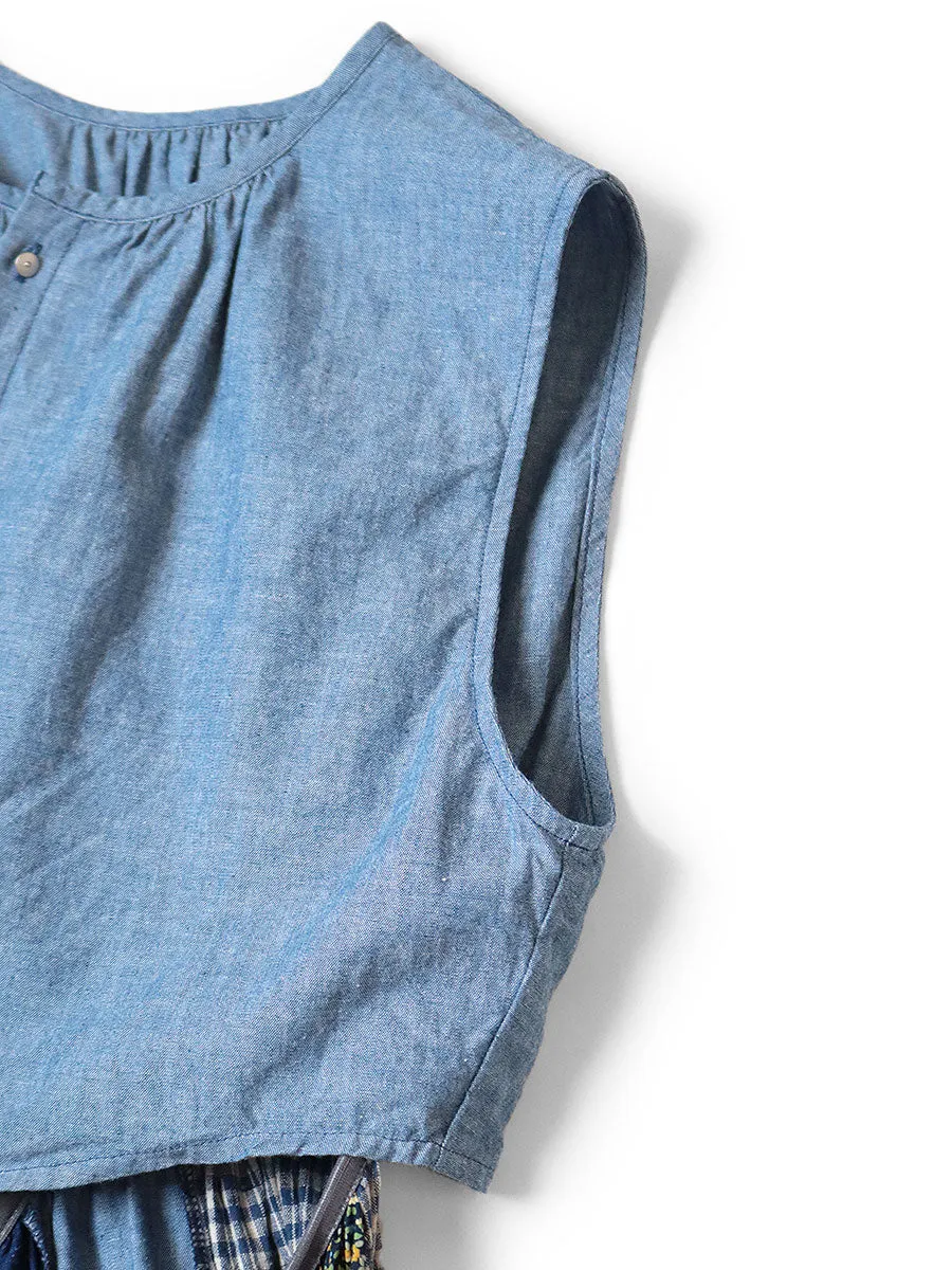 Kapital Patchwork SHRIMP Dress - Indigo