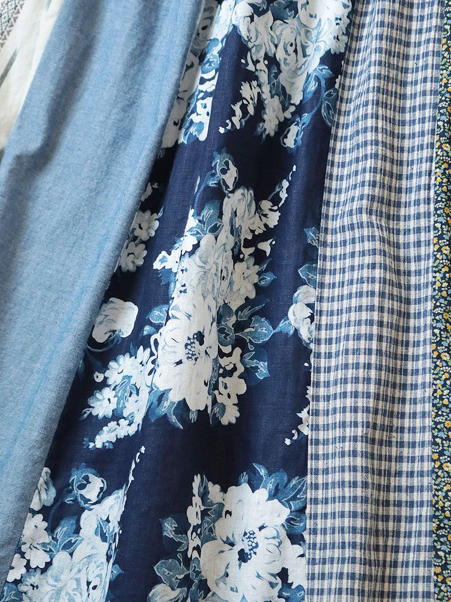 Kapital Patchwork SHRIMP Dress - Indigo