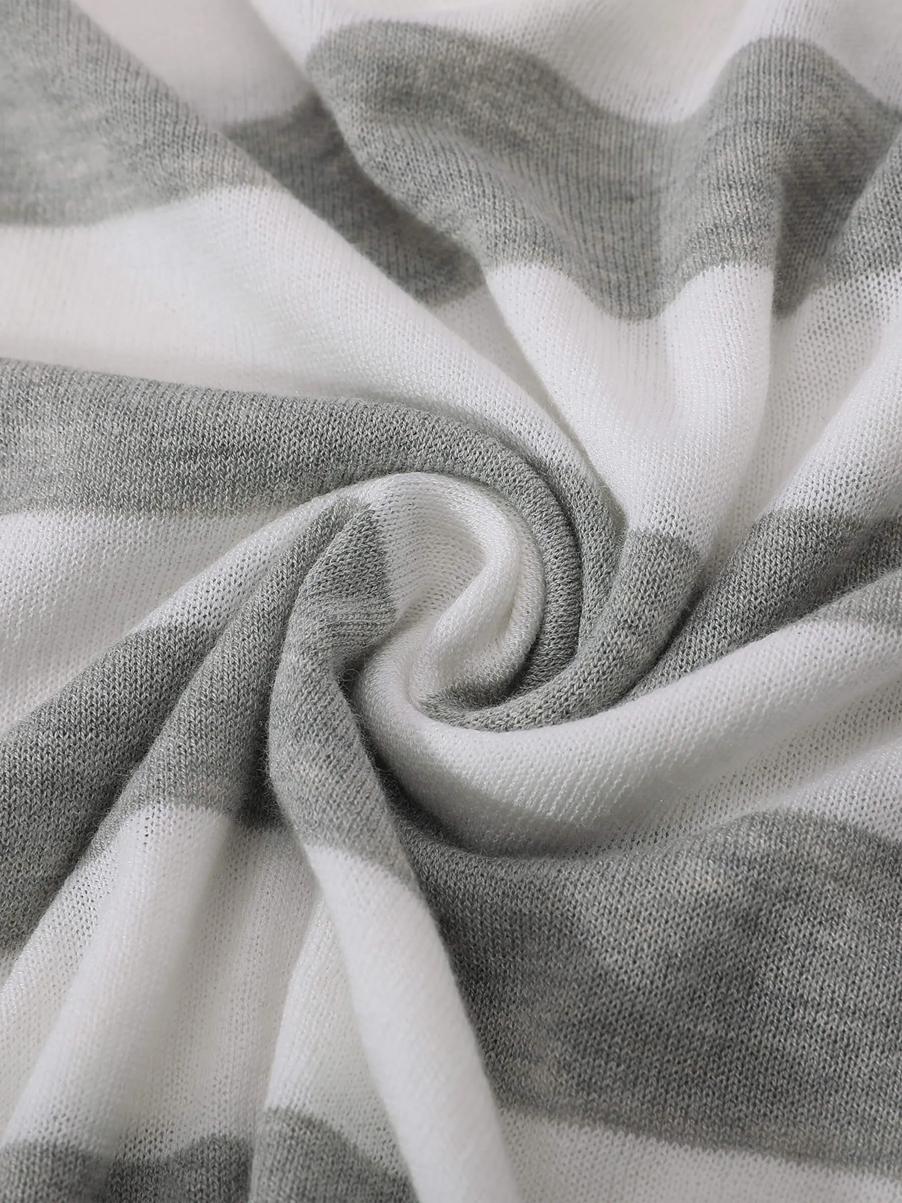 Knitted Wide Stripe Lapel T-shirt