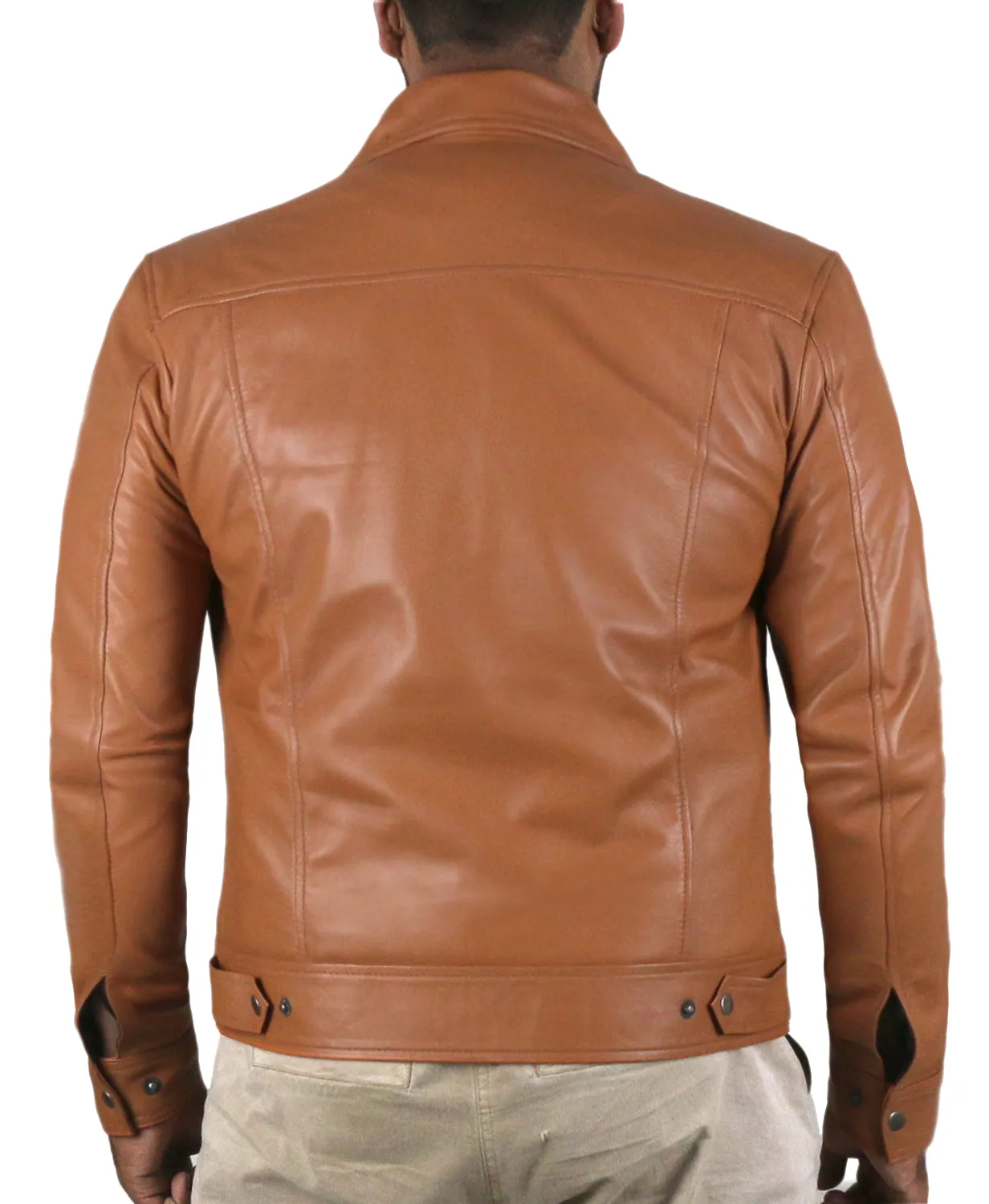 Leather Jackets Hub Mens Genuine Lambskin Leather Jacket (Black, Aviator Jacket) - 1501200