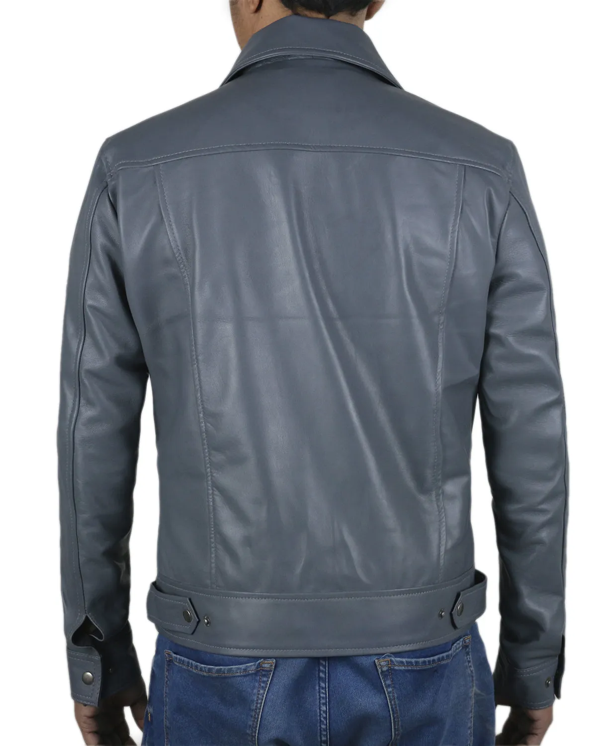 Leather Jackets Hub Mens Genuine Lambskin Leather Jacket (Black, Aviator Jacket) - 1501200