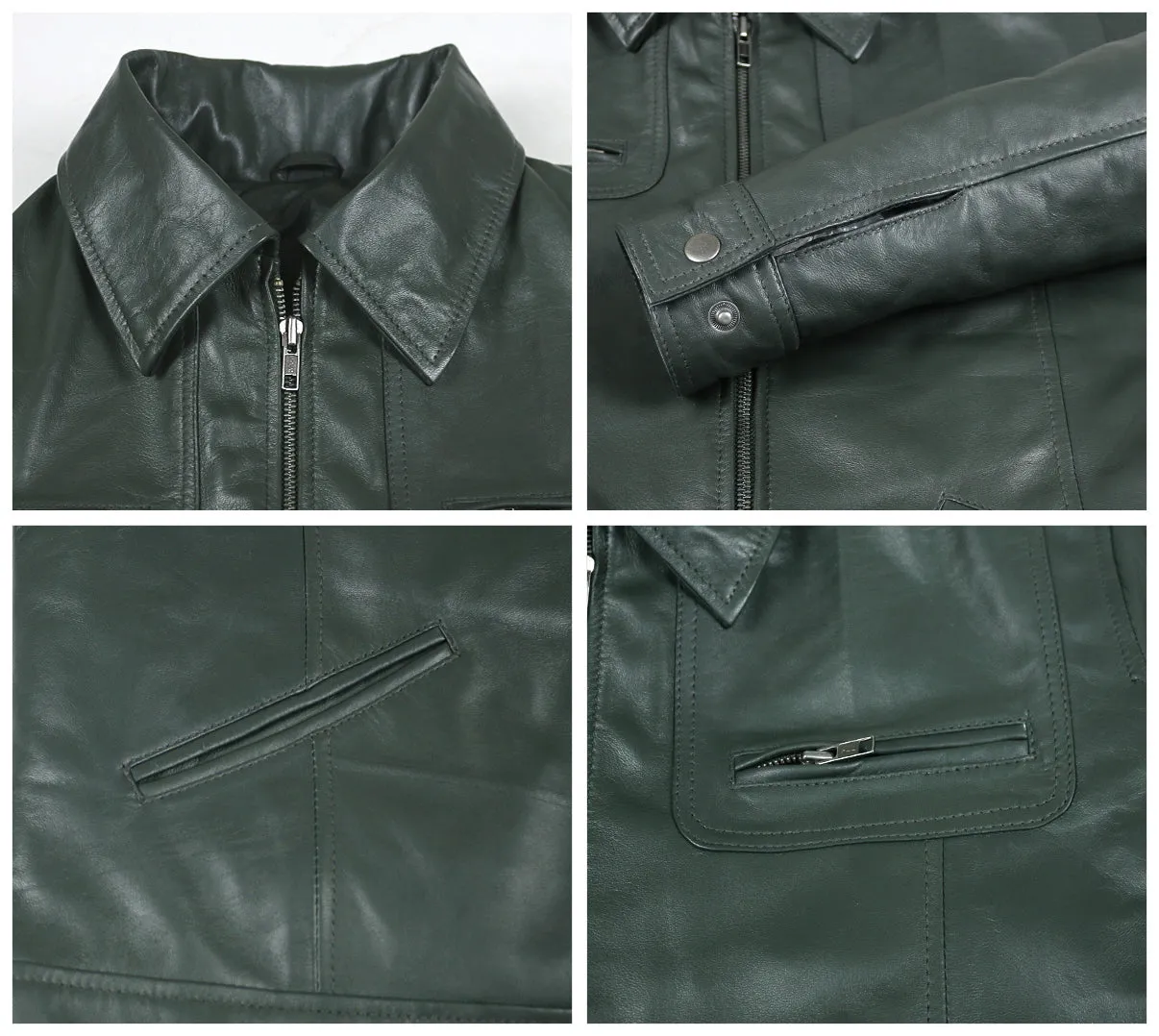 Leather Jackets Hub Mens Genuine Lambskin Leather Jacket (Black, Aviator Jacket) - 1501200