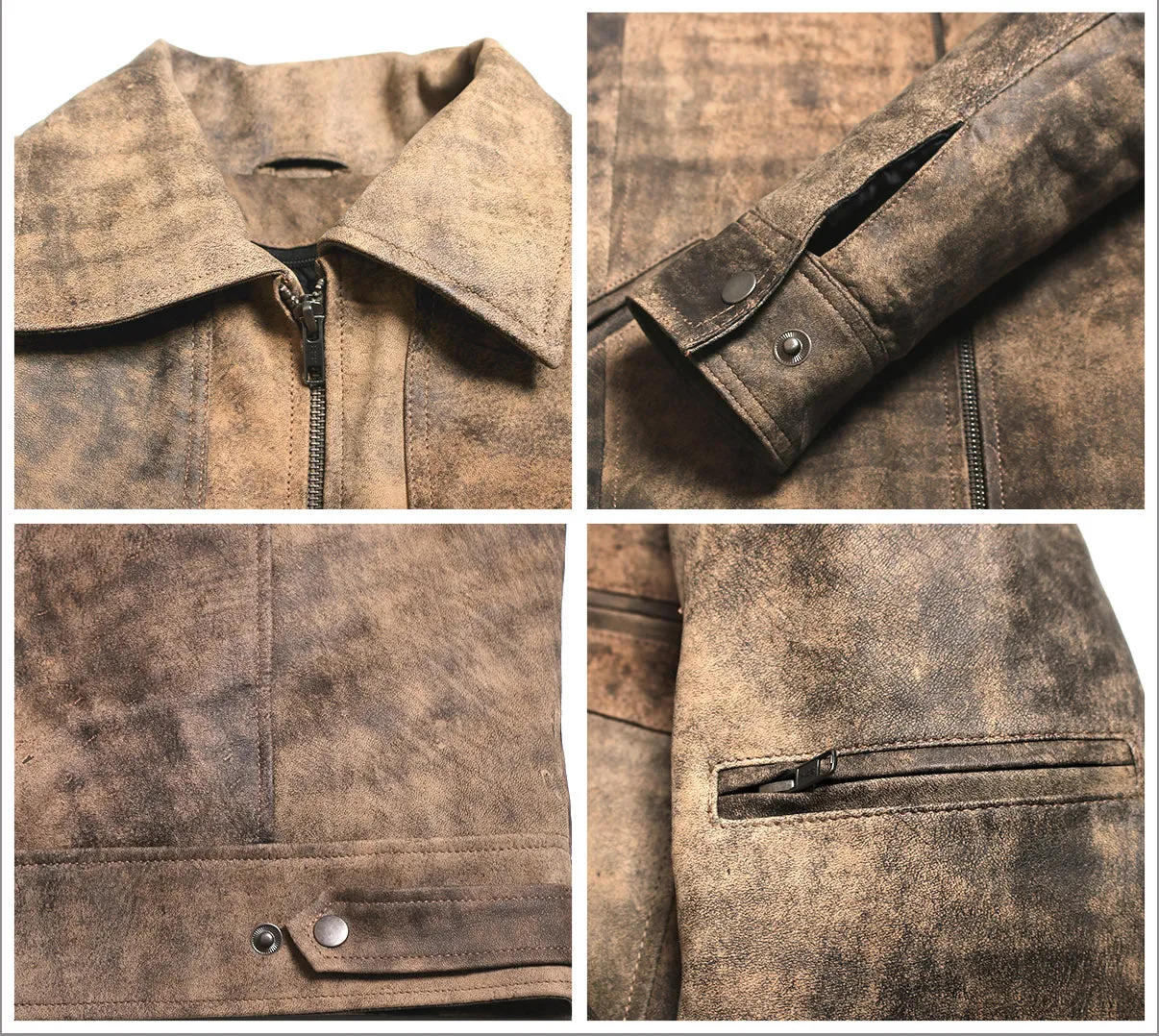 Leather Jackets Hub Mens Genuine Lambskin Leather Jacket (Black, Aviator Jacket) - 1501200