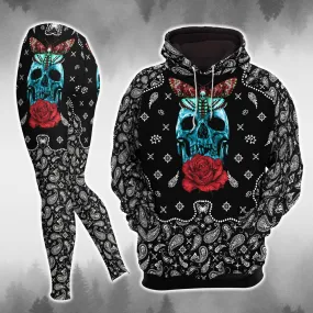 Mandala Gothic Skull Butterfly Combo Hoodie and Leggings