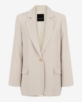 MARLENE SATIN BACK BLAZER - BEIGE