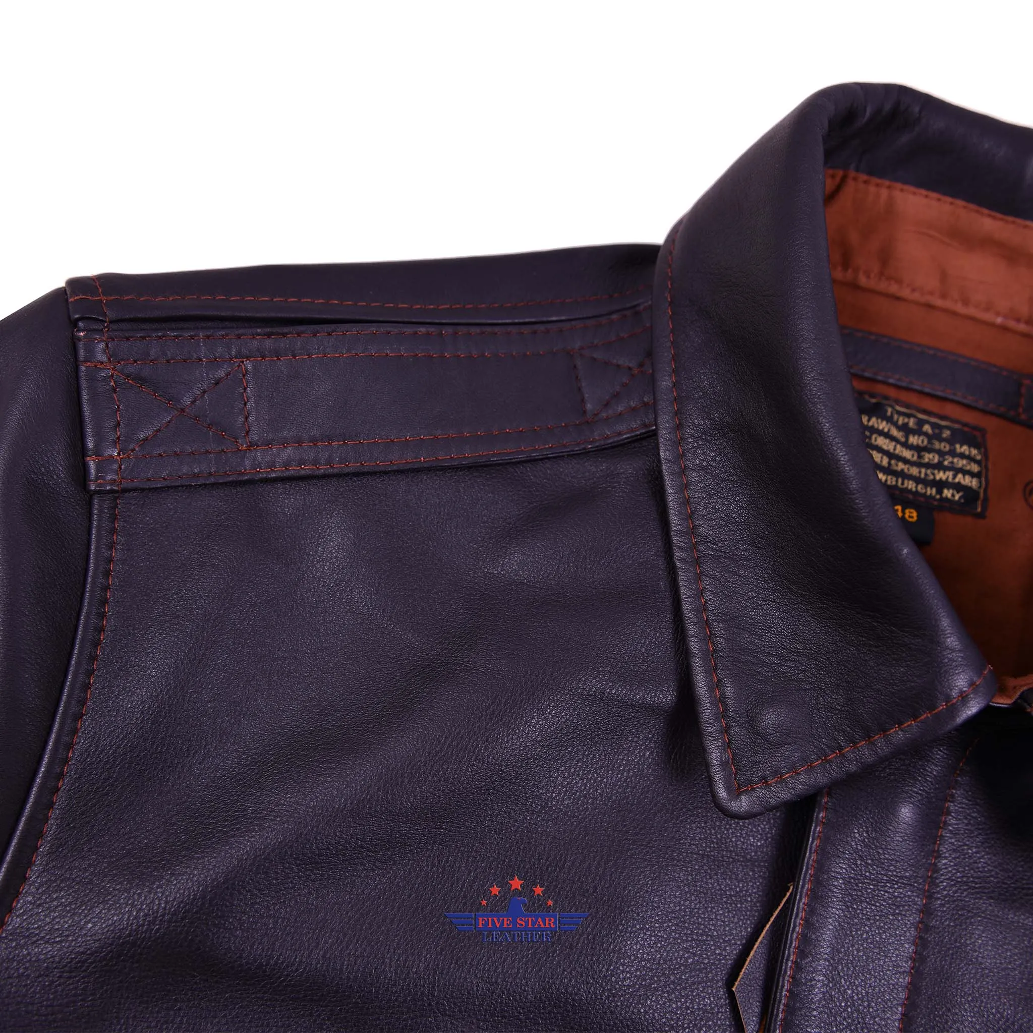MEN A2 REPRO 1939 WERBER SPORTSWEAR MILITARY FLIGHT STEER HIDE LEATHER JACKET