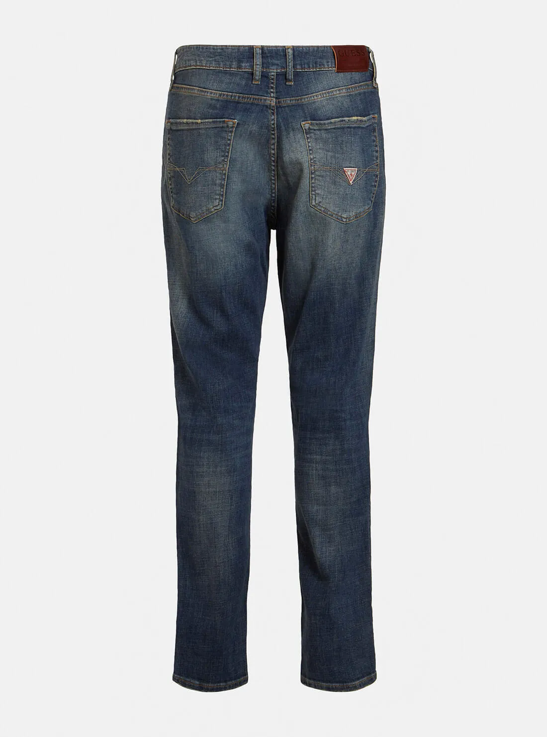 Mid-Rise Regular Tapered Drake Denim Jeans in Reeno Wash