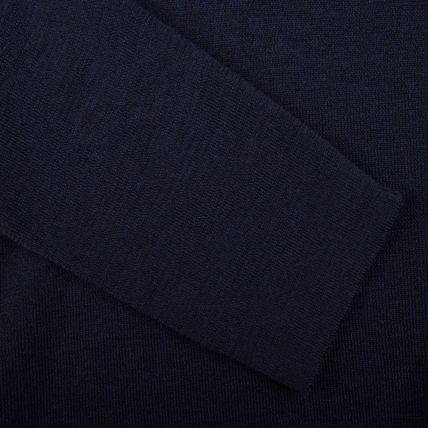 Navy Blue Merino Wool Zip Jacket