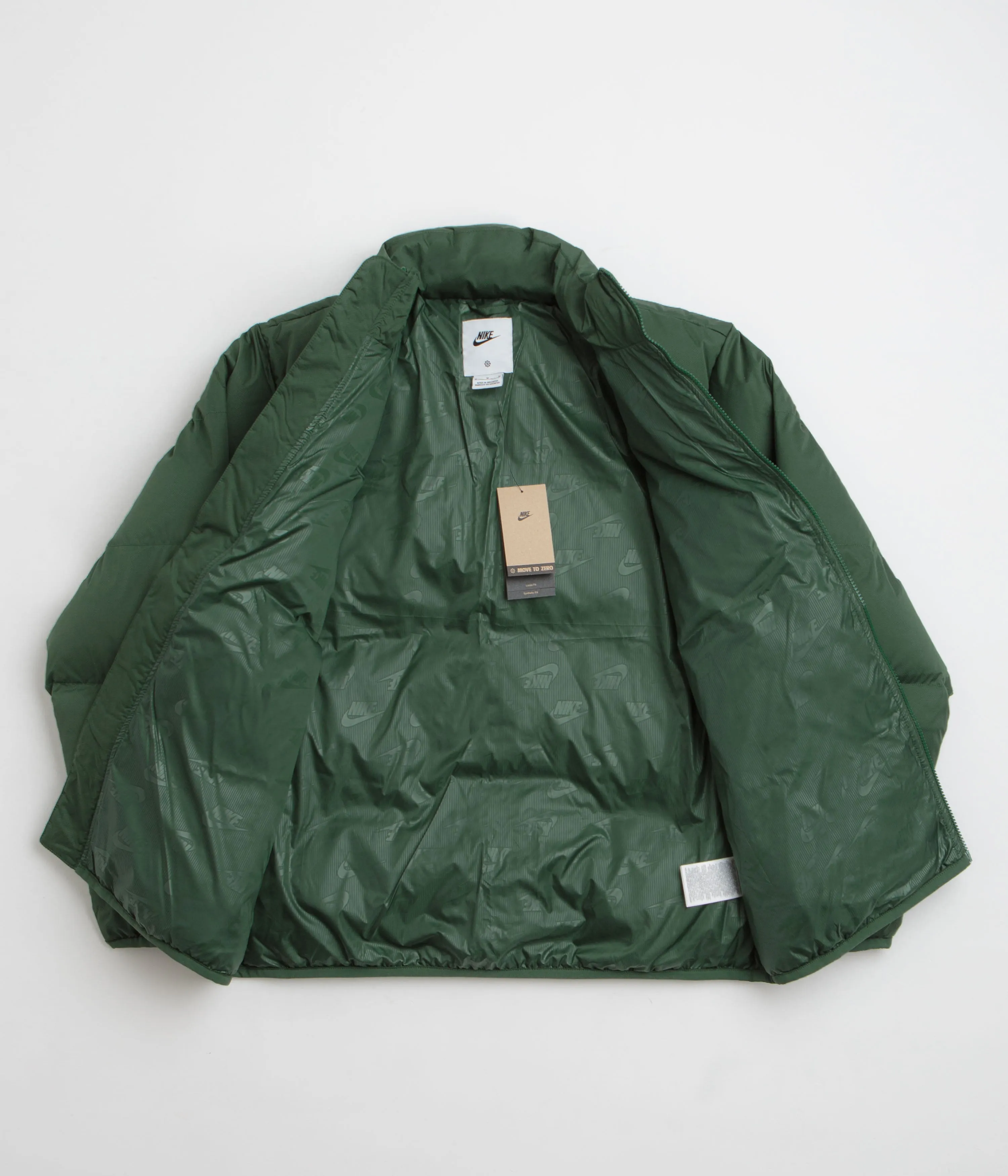 Nike Club Puffer Jacket - Fir / White