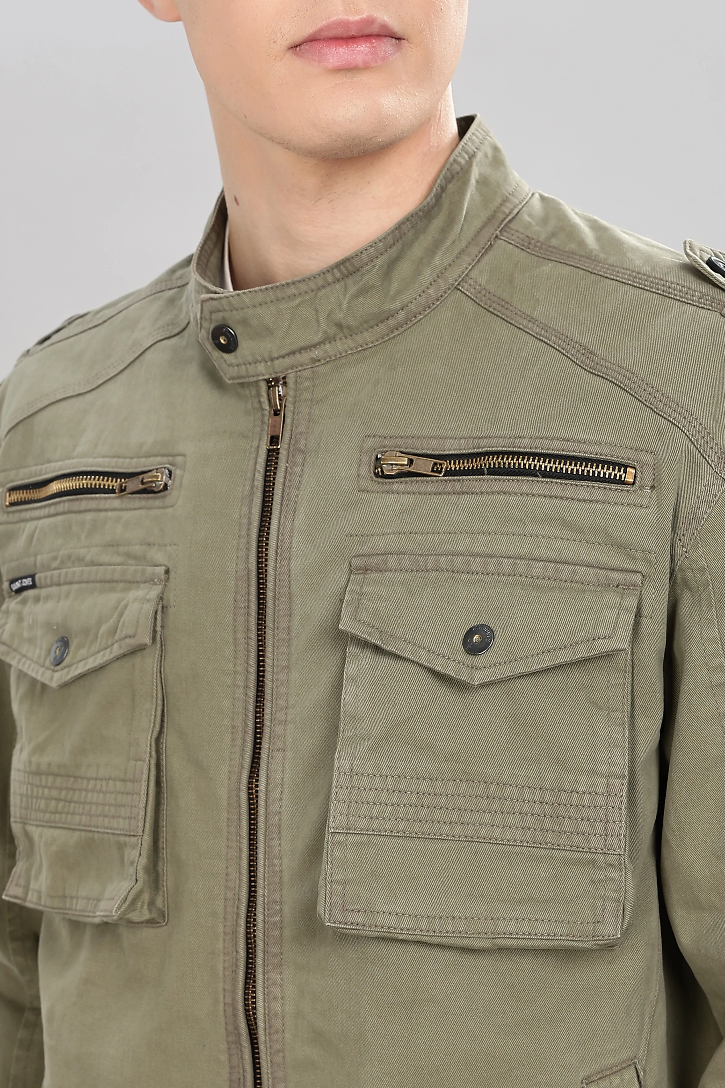 OLIVE UTILITY JACKET