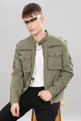 OLIVE UTILITY JACKET