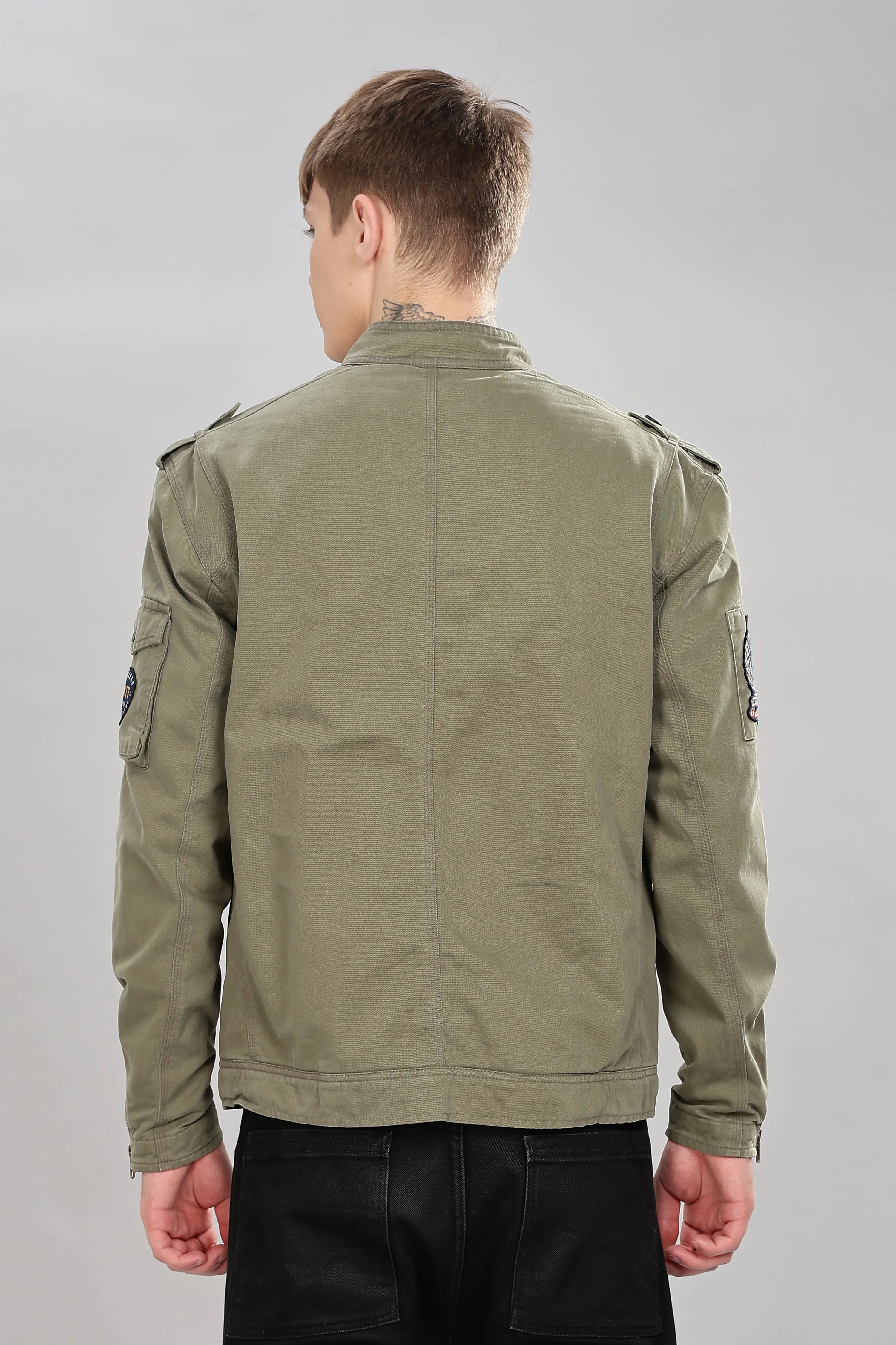 OLIVE UTILITY JACKET