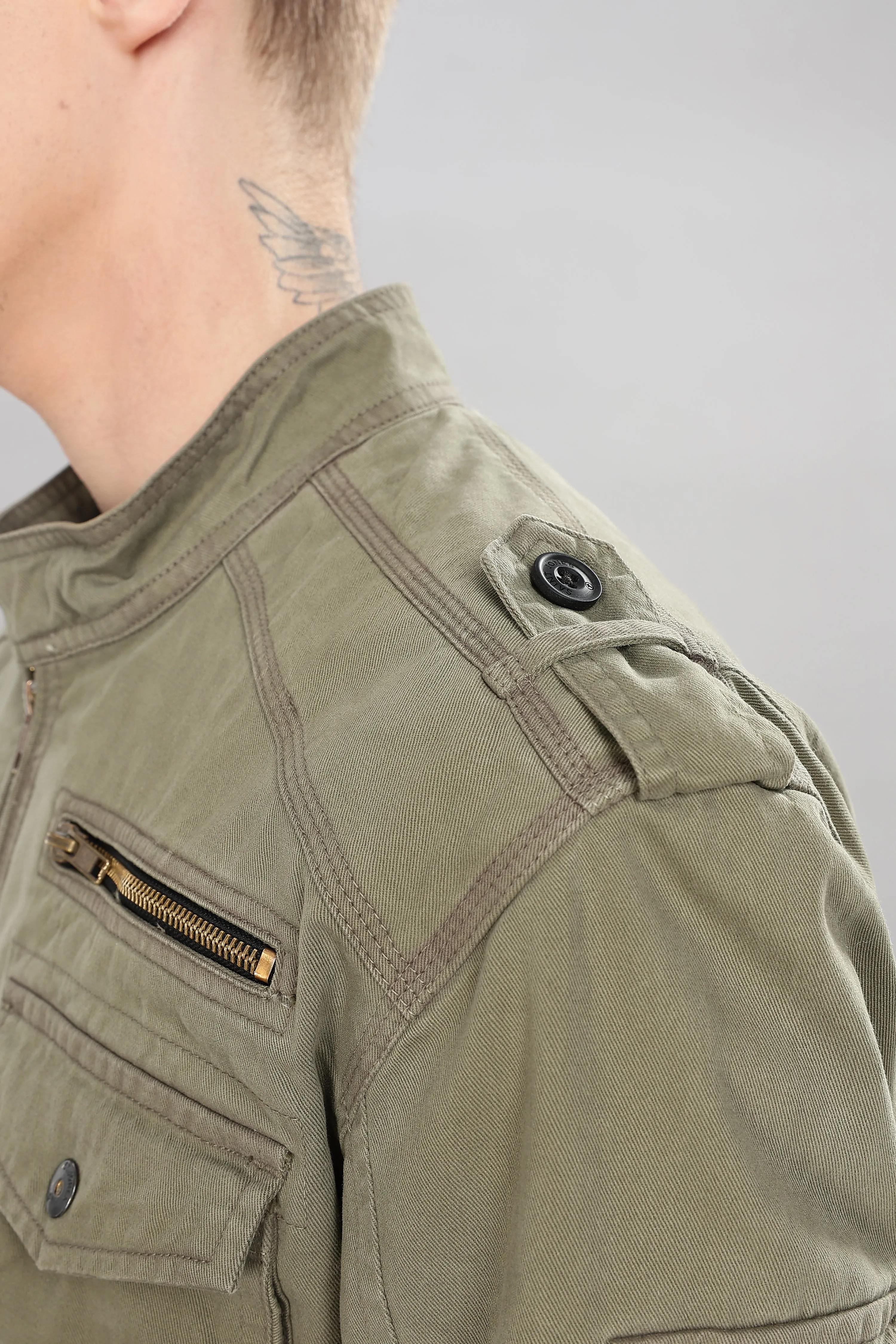 OLIVE UTILITY JACKET