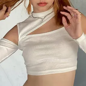 Open Shoulder Cut Out Top